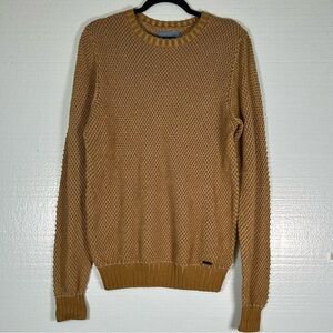 Kangol Mustard Men’s Crew Neck Sweater Size Small Textured‎